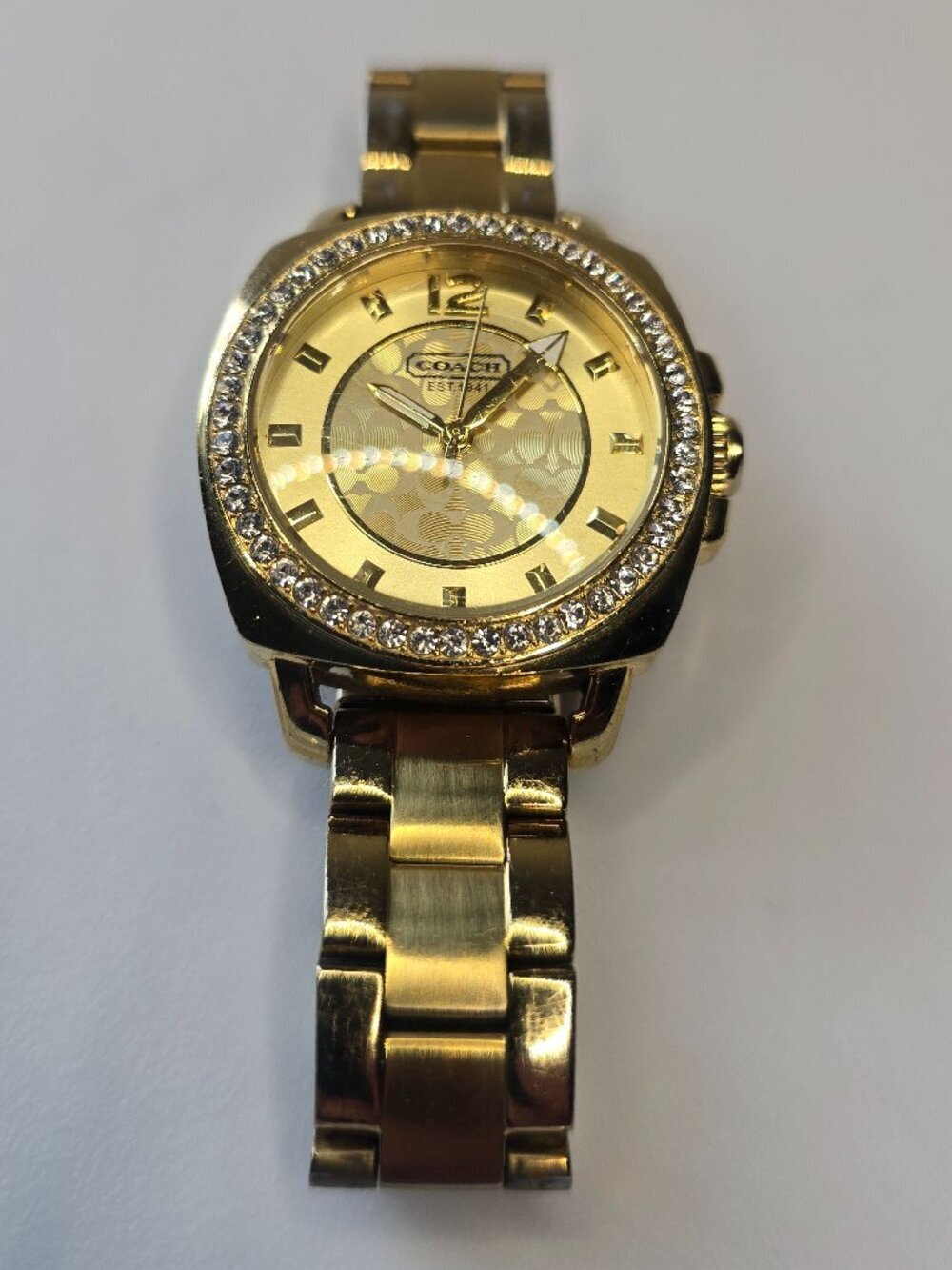 Coach Women's Boyfriend Watch - Gold-tone, Analog, Crystal-Embellished - Picture 3 of 7